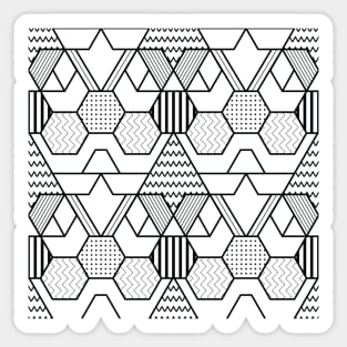 Hexagon Lines Sticker